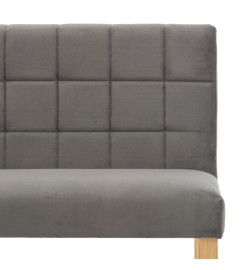 Banc 140 cm Gris Velours