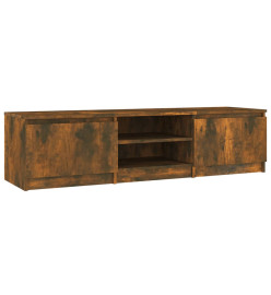 Meuble TV Chêne fumé 140x40x35,5 cm Bois d'ingénierie