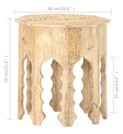 Table d'appoint Ø48 cm Bois de manguier massif