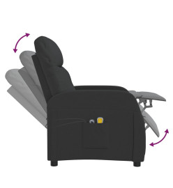 Fauteuil électrique de massage Noir Tissu