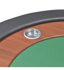 Table de poker pour 10 joueurs avec espace de croupier Vert