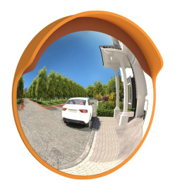 Miroir de traffic convexe extérieur Orange Ø30 cm Polycarbonate