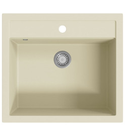 Évier de cuisine Granit Seul lavabo Beige