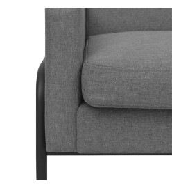 Fauteuil Gris clair Acier et tissu