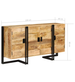 Buffet Bois de manguier massif 150 x 40 x 80 cm