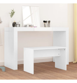 Tabouret de toilette Blanc 70x35x45 cm Bois d'ingénierie