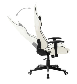 Chaise de jeu Blanc et noir Cuir artificiel