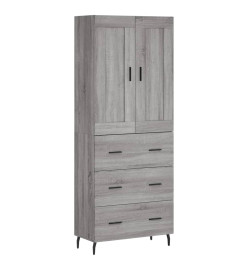 Buffet haut Sonoma gris 69,5x34x180 cm Bois d'ingénierie