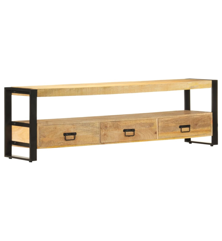 Meuble TV 150x30x45 cm Bois solide de manguier