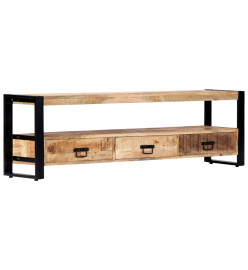 Meuble TV 150x30x45 cm Bois solide de manguier