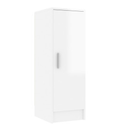 Armoire à chaussures Blanc brillant 32x35x92 cm Aggloméré