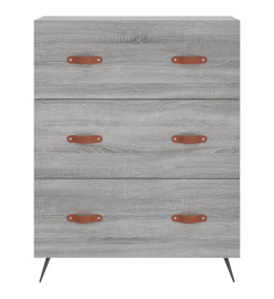 Buffet haut Sonoma gris 69,5x34x180 cm Bois d'ingénierie