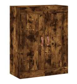 Armoire murale chêne fumé 69,5x34x90 cm bois d'ingénierie