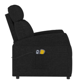 Fauteuil électrique de massage Noir Tissu