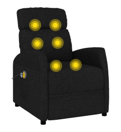 Fauteuil électrique de massage Noir Tissu