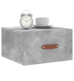 Tables de chevet murales 2 pcs gris béton 35x35x20 cm