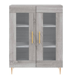 Buffet haut Sonoma gris 69,5x34x180 cm Bois d'ingénierie