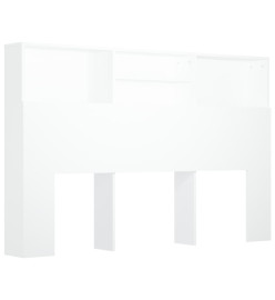 Armoire de tête de lit Blanc 160x19x103,5 cm