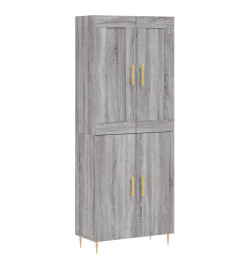 Buffet haut Sonoma gris 69,5x34x180 cm Bois d'ingénierie