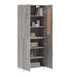 Buffet haut Sonoma gris 69,5x34x180 cm Bois d'ingénierie