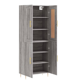 Buffet haut Sonoma gris 69,5x34x180 cm Bois d'ingénierie