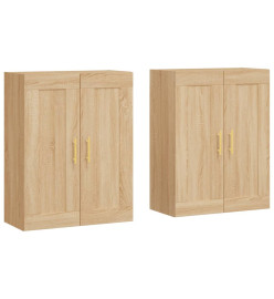 Armoires murales 2 pcs chêne sonoma bois d'ingénierie