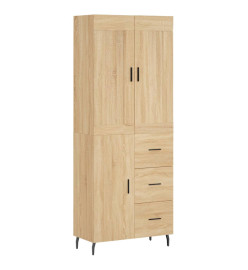 Buffet haut Chêne sonoma 69,5x34x180 cm Bois d'ingénierie