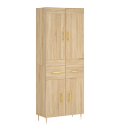 Buffet haut Chêne sonoma 69,5x34x180 cm Bois d'ingénierie