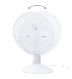 Ventilateur de table 3 vitesses 30 cm 40 W Blanc