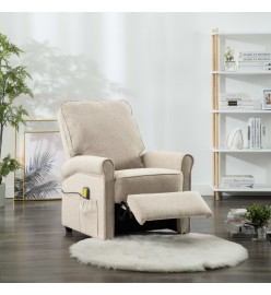 Fauteuil de massage Crème Tissu