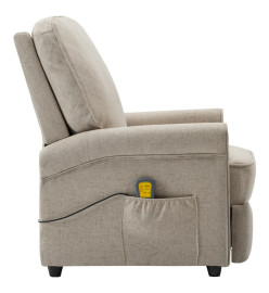 Fauteuil de massage Crème Tissu