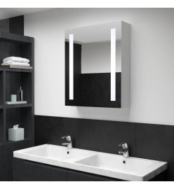 Armoire de salle de bain à miroir LED 50x13x70 cm