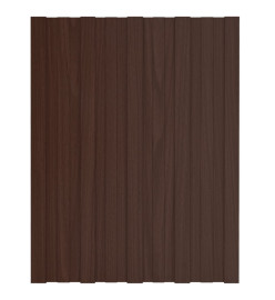 Panneaux de toiture 36 pcs Acier galvanisé Marron 60x45 cm