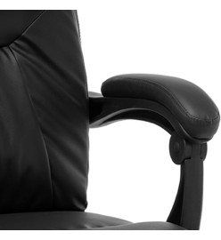 Chaise de bureau de massage Noir Similicuir