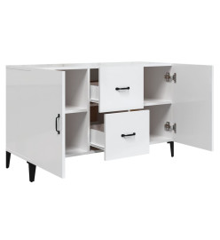 Buffet blanc brillant 100x36x60 cm bois d'ingénierie