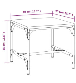 Tables d'appoint 2 pcs Chêne marron 40x40x35 cm Bois ingénierie