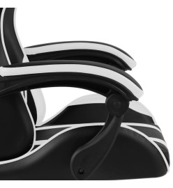 Fauteuil de jeux vidéo Noir et blanc Similicuir