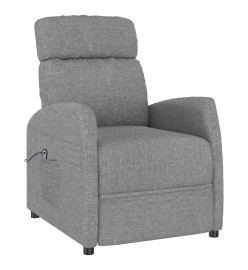 Fauteuil inclinable électrique Gris clair Tissu