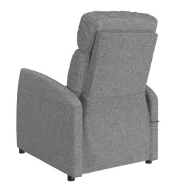 Fauteuil inclinable électrique Gris clair Tissu