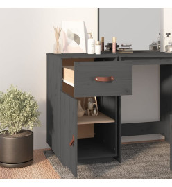 Armoire de bureau Gris 40x50x75 cm Bois massif de pin