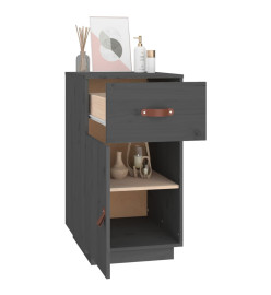 Armoire de bureau Gris 40x50x75 cm Bois massif de pin