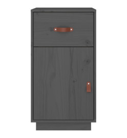 Armoire de bureau Gris 40x50x75 cm Bois massif de pin