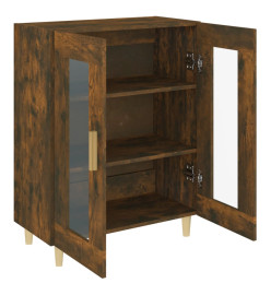 Buffet chêne fumé 69,5x34x90 cm bois d'ingénierie