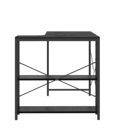 Bureau d'ordinateur Noir 110x72x70 cm Aggloméré