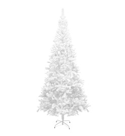 Arbre de Noël artificiel avec LED et boules L 240 cm Blanc