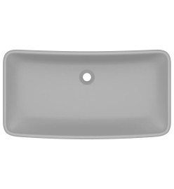 Lavabo de luxe rectangulaire Gris clair mat 71x38 cm Céramique