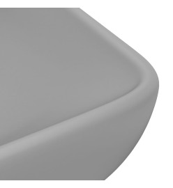 Lavabo de luxe rectangulaire Gris clair mat 71x38 cm Céramique