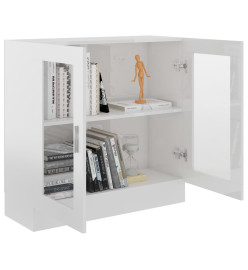 Armoire à vitrine Blanc brillant 82,5x30,5x80 cm Aggloméré