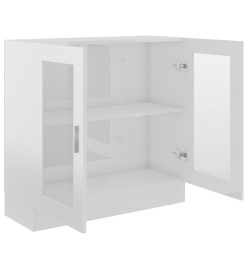 Armoire à vitrine Blanc brillant 82,5x30,5x80 cm Aggloméré