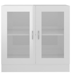 Armoire à vitrine Blanc brillant 82,5x30,5x80 cm Aggloméré